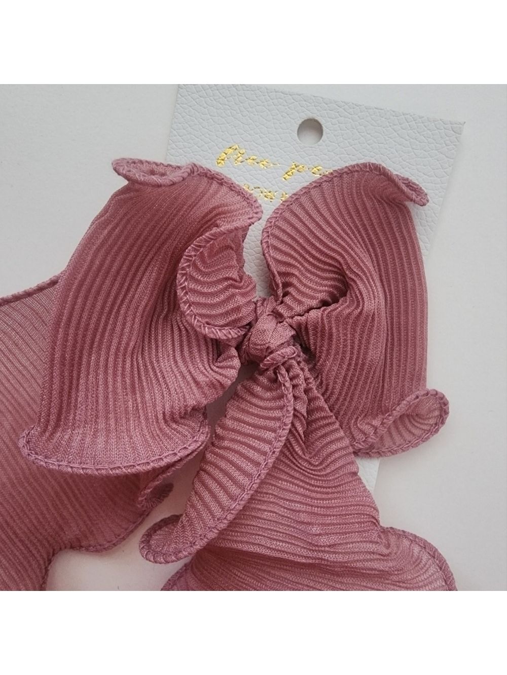 NWT Free People Rizzo Crinkled Bow Rusty Pink - Picture 12 of 13